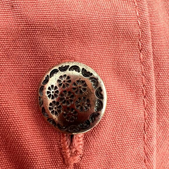 Eddie Bauer Womens Coral Button Up Shirt Size M - Picture 3 of 8